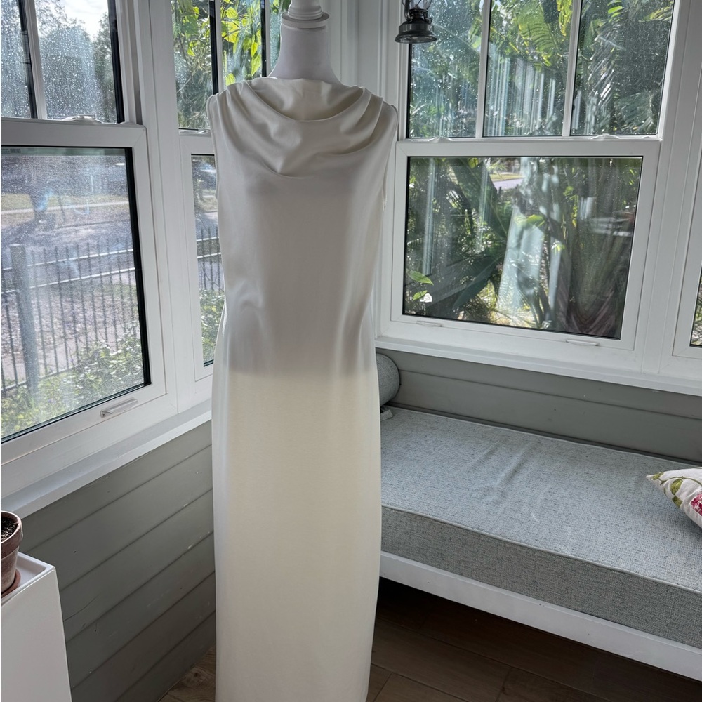 Marcella, new, long sleeveless dress, off white
